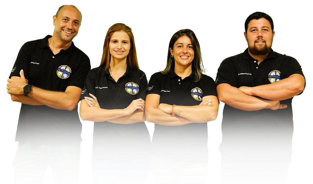 Equipe de veterinários fundadores da Vetforma
